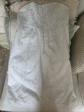 Lilly Pulitzer White Strapless Eyelet Sundress